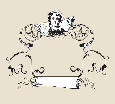 Illustration of a retro frameのイラスト素材