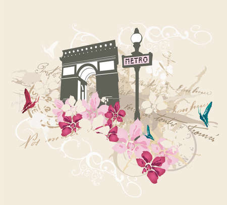 Illustration of the Triumphal Archのイラスト素材