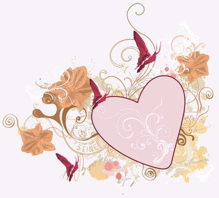 Illustration of a valentine backgroundのイラスト素材