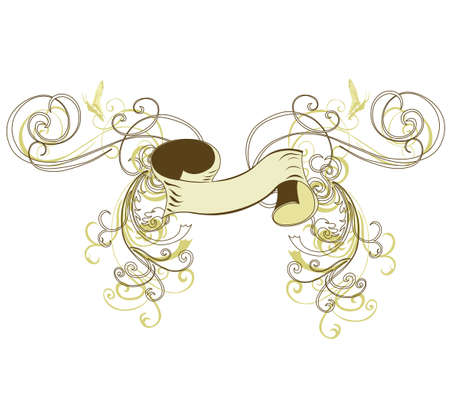 Illustration of a retro bannerのイラスト素材