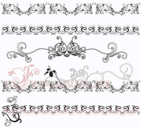 Set of retro design elementsのイラスト素材