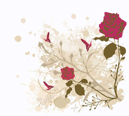 Illustration of a floral backgroundのイラスト素材