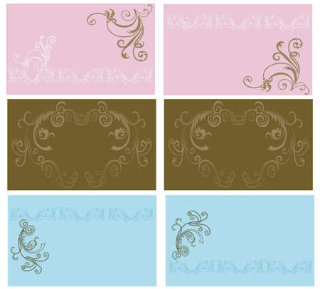 Set of retro business cardsのイラスト素材