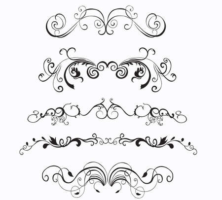 Set of retro design elementsのイラスト素材