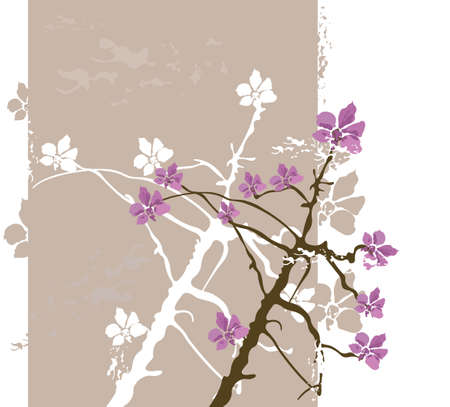 Illustration of a floral backgroundのイラスト素材