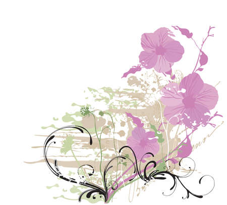 Illustration of a floral backgroundのイラスト素材