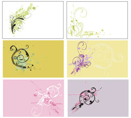 Set of  business cards with grungy patternsのイラスト素材