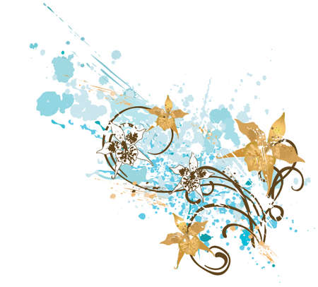 Illustration of a floral backgroundのイラスト素材