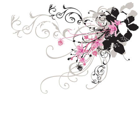 Illustration of a floral backroundのイラスト素材