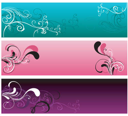 Set of decorative web bannersのイラスト素材