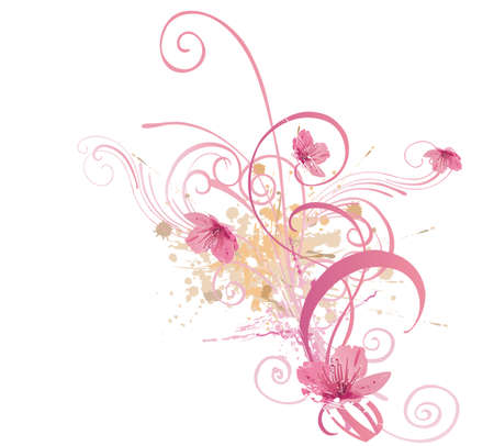 Illustration of a floral backgroundのイラスト素材