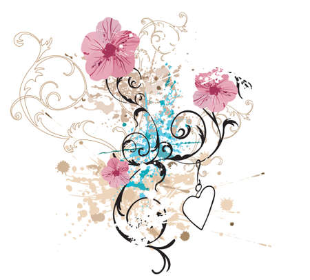 Illustration of a floral backgroundのイラスト素材