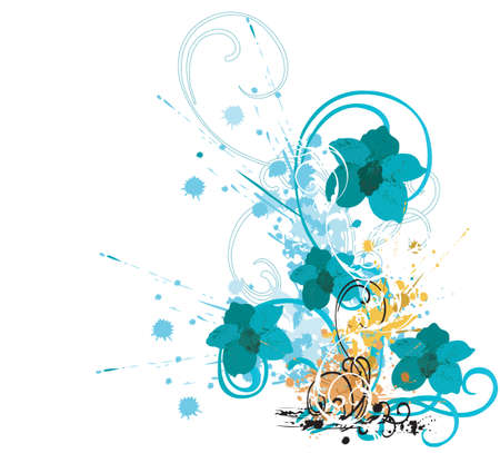 Illustration of a floral backgroundのイラスト素材