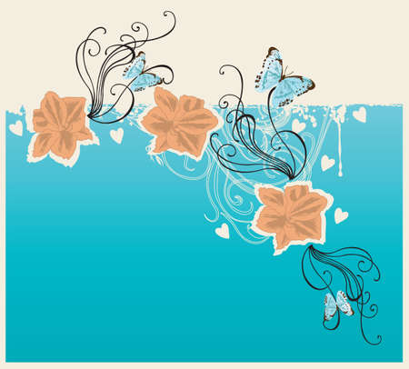 Illustration of a floral backgroundのイラスト素材