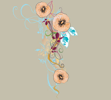 Illustration of a floral backgroundのイラスト素材