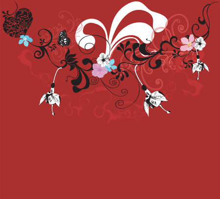 Illustration of a floral backgroundのイラスト素材