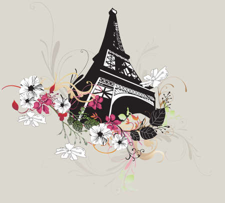 Illustration of the Eiffel towerのイラスト素材