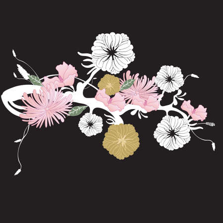 llustration of a floral backgroundのイラスト素材