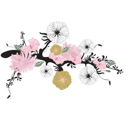 Illustration of a floral backgroundのイラスト素材