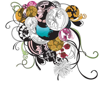 Illustration of an abstract backgroundのイラスト素材