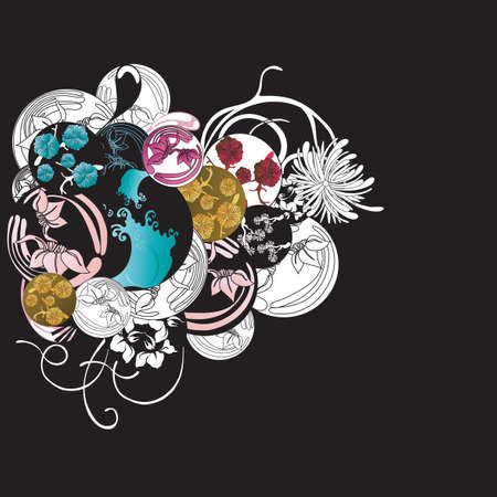 Illustration of an abstract backgroundのイラスト素材