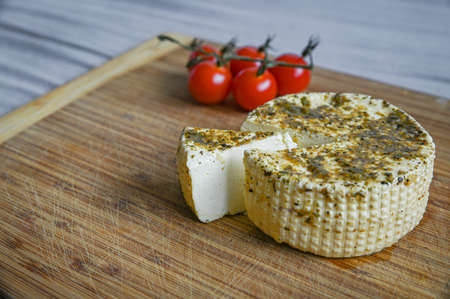 Soft cheese on a traditional recipe, farm fresh organic food
