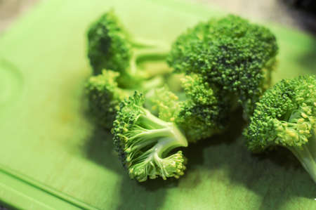 Fresh broccoli florets, green vegetable