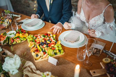 Rustic Wedding Charcuterie board Displayの写真素材