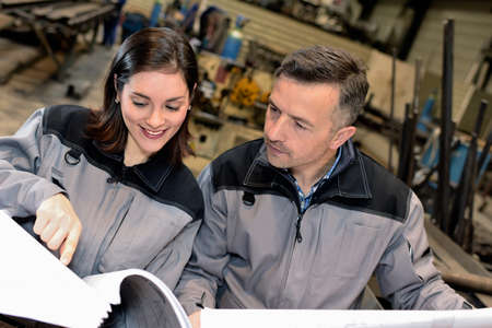 Good understanding and good result for the working team on a metallic construction projectの写真素材