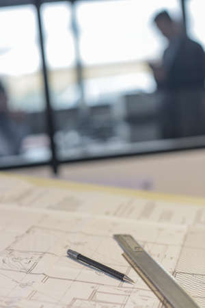Drawing in an engineering firmの写真素材