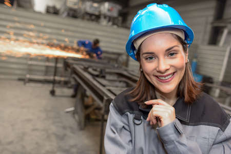 Female worker in the industryの写真素材