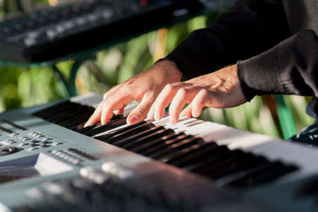 musician sounds piano