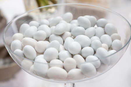 Many candy in the vasesの写真素材