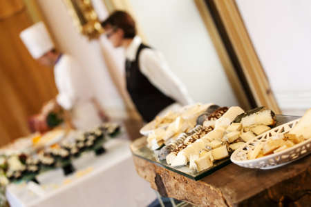 Food at a wedding or catering event