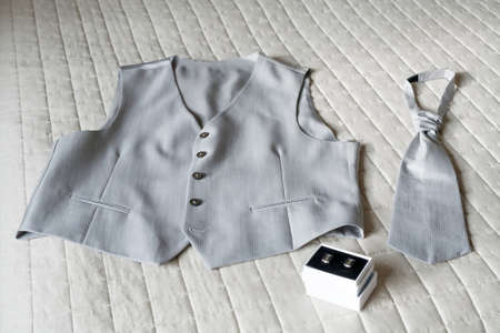 details of the dress from groom