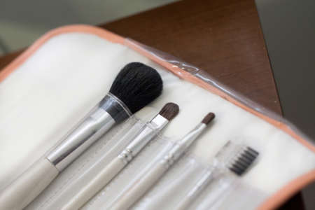 Professional make up brushes isolatedの写真素材