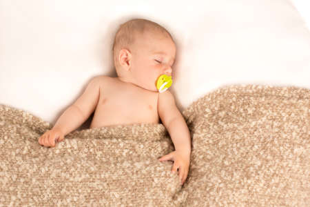 portrait of the infant who sleepsの写真素材