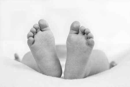 close up Lovely infant footの写真素材