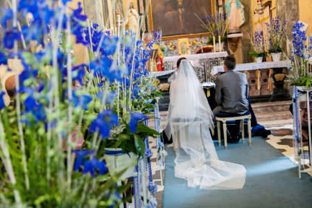 detail of the church during the ceremonyのeditorial素材