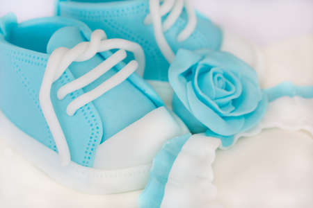 detail of cake for the baptismの写真素材