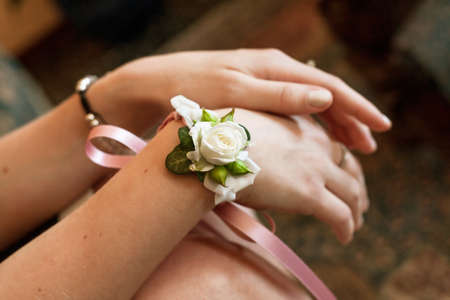 bridesmaids boutonnieresの写真素材