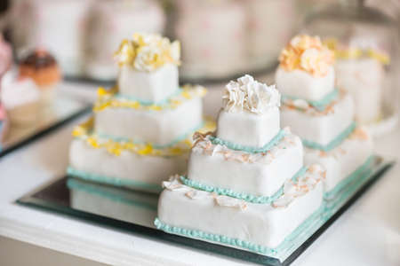 white floral wedding cakeの写真素材