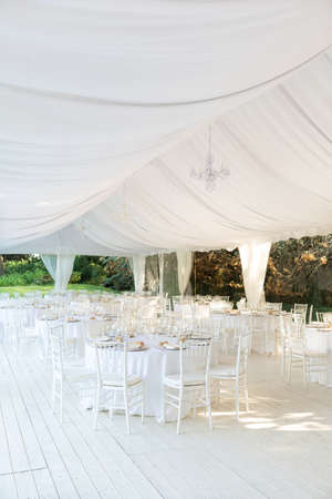 Outdoor wedding receptionの写真素材