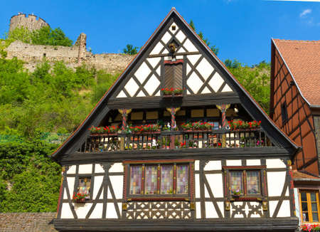 Village of Kaysersberg in Alsace, Franceのeditorial素材