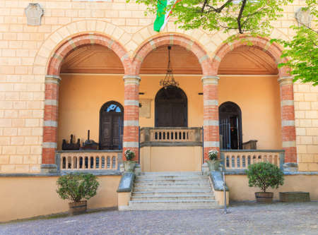 The Castle Falletti of Barolo town, Piedmont, Italyのeditorial素材
