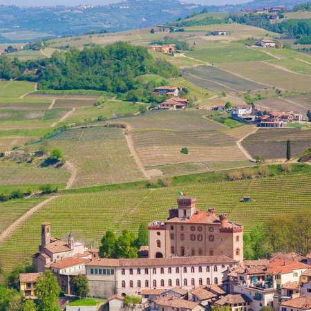 The Castle Falletti of Barolo town, Piedmont, Italyのeditorial素材