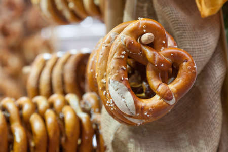 Alsace, pretzel in a pastry in Riquewihrの写真素材