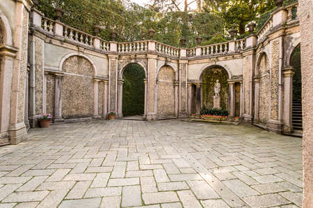 Landscape with Island Bella, on Maggiore lake, Stresa, Italyのeditorial素材