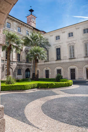 Landscape with Island Bella, on Maggiore lake, Stresa, Italyのeditorial素材