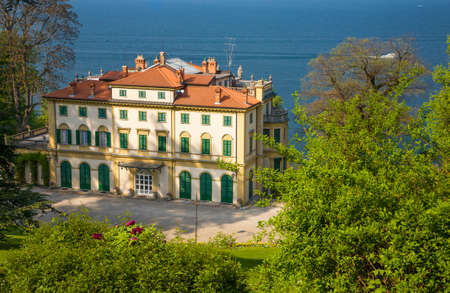 Garden of Villa Pallavicino at Stresa on Lake Maggiore, Piedmont, Italy 17 April 2015のeditorial素材